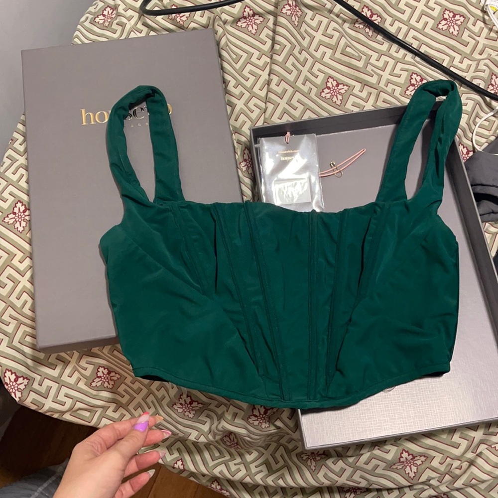 House of CB Emerald Green Corset Crop Top